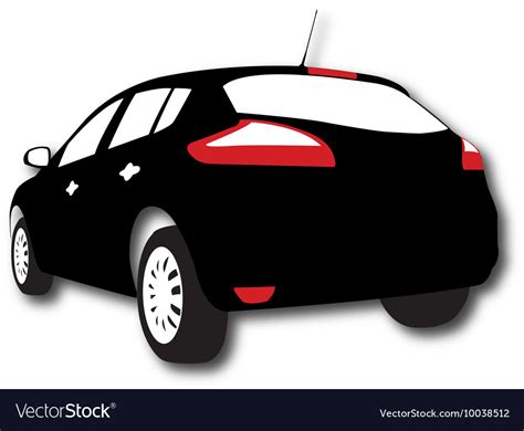 Silhouette of car black Royalty Free Vector Image