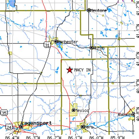 Macy, Indiana (IN) ~ population data, races, housing & economy