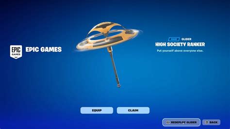 How to unlock the High Society Ranker Glider in Fortnite | esports.gg