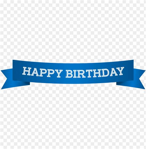 Happy Birthday Banner Blue PNG Transparent With Clear Background ID ...