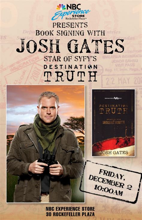 Josh Gates, Host of Syfy´s Destination Truth, Book Signing this Friday ...