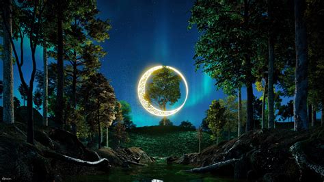 ArtStation - Moonlit Forest