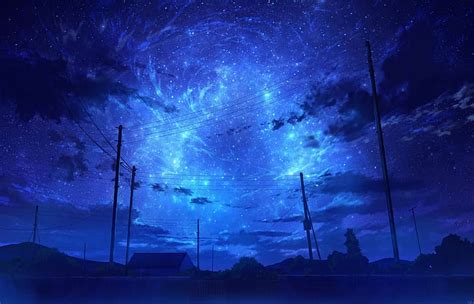 HD wallpaper: anime, HuashiJW, starry night | Wallpaper Flare