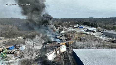 Ohio train derailment video shows wheel bearing in 'final stage of ...