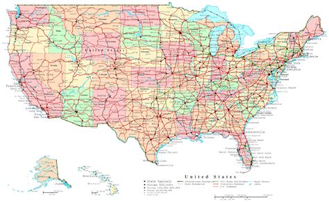 Free Printable Map Of The United States With Major Cities - Printable ...