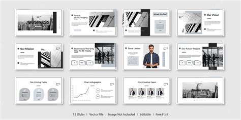 Premium Vector | Minimalist business Presentation Powerpoint Template