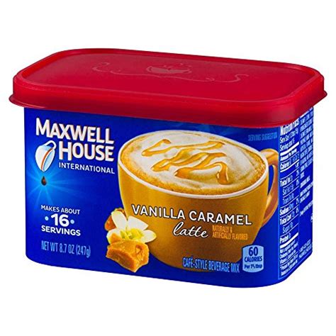 Maxwell House International Cafe Flavored Instant Coffee, Vanilla ...