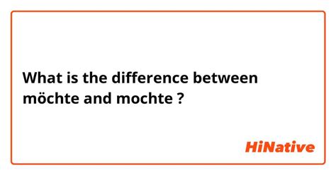 🆚What is the difference between "möchte " and "mochte " ? "möchte " vs ...