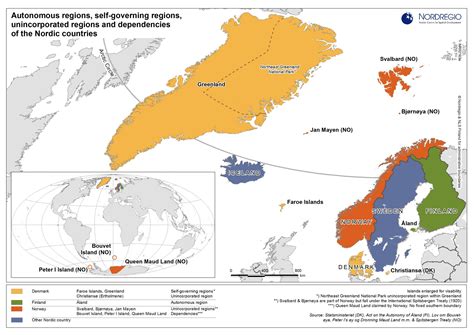 Autonomous regions, self-governing regions, unincorporated regions, and ...