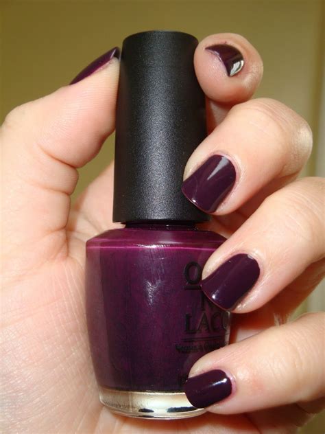 Eggplant purple. How ever did I get talked into this toenail color ...