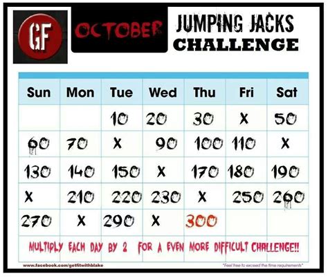 30 Day Jumping Jack Challenge