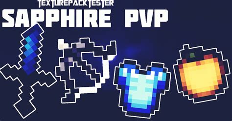 SAPPHIRE BLUE 16x FPS PVP TEXTURE PACK | IOS / ANDROID | MINECRAFT PE 1 ...