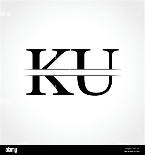 Initial KU letter Logo Design vector Illustration. Abstract Letter KU ...