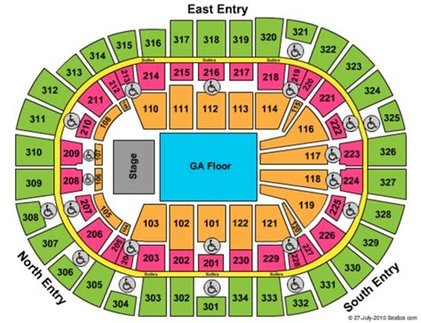 Moda Center Hockey Seat Chart Image