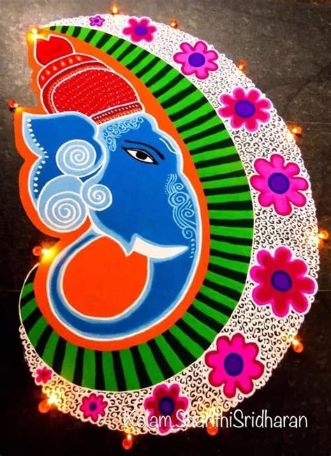 20+ Ganesh Rangoli Designs 2022 - Modern, Simple & Easy Ganpati