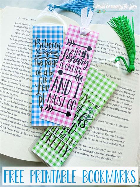 Free Printable Cute Bookmarks | i should be mopping the floor