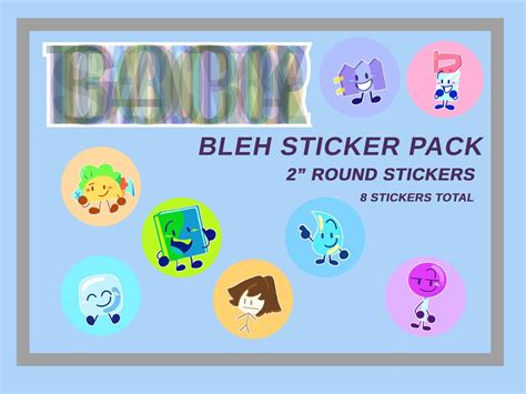 Battle for Dream Island TEAM BLEH Bfb Fan Art Bfdi Stickers Saw BFDI ...