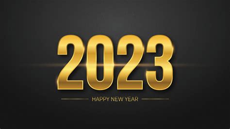 2023 Happy New Year elegant design - vector illustration of golden 2023 ...