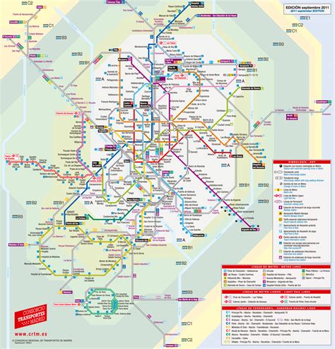 Mapa y plano de tranvia de Madrid : estaciones y lineas