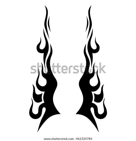 Flame Tattoo Tribal Vector Design Sketch Stock Vector (Royalty Free ...