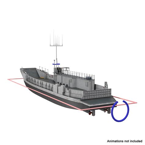 landing craft utility class 3d max