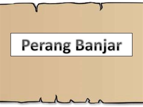 Perang banjar