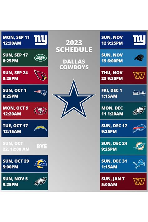 Dallas Cowboys Schedule 2024-2024 - Cybil Dorelia