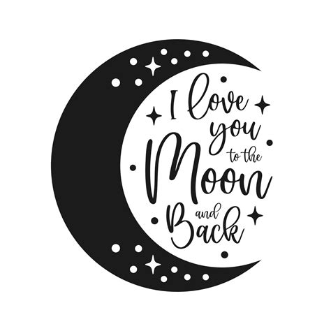 I love you to the moon and back. Love quote. 2291093 Vector Art at Vecteezy