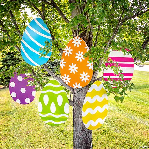 Large Hanging Easter Egg Decorations - 6 Pc. | Oriental Trading