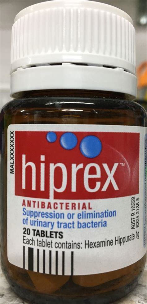 Hiprex 20 Tablets for Urinary Tract Infections16.50 NZD ...