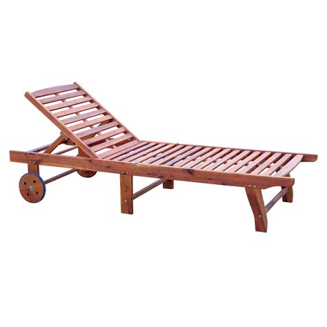 Outsunny Wooden Outdoor Folding Chaise Lounge Chair Recliner with ...