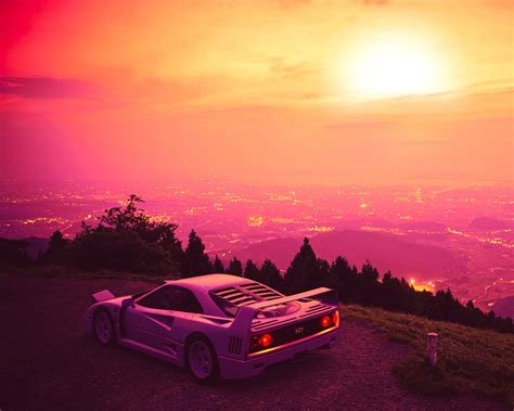 1280x1024 Resolution Outrun Sunset 4K 1280x1024 Resolution Wallpaper ...