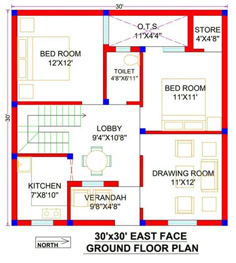 30X30 House Floor Plans - floorplans.click