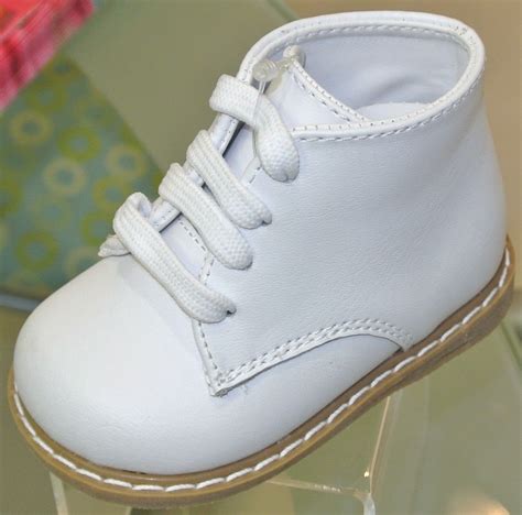 White Leather Walking Shoes For Infants