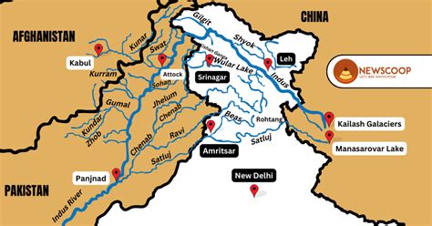 Chenab River: Map with Tributaries » Newscoop IAS