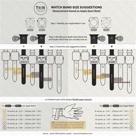 Apple Watch Band Size Chart - TRIM leather