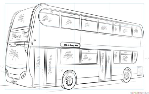 How to draw a double-decker bus | Step by step Drawing tutorials