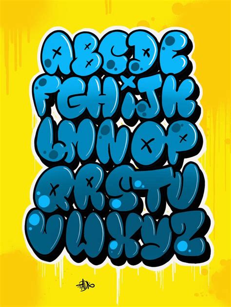 How to Draw Graffiti Bubble Letters - Step by Step | Graffiti lettering ...