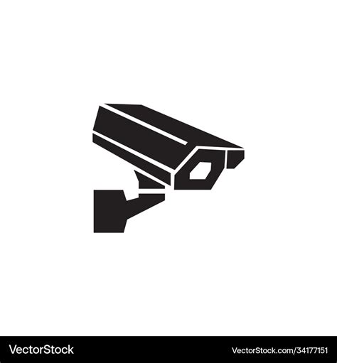 Cctv camera logo design template Royalty Free Vector Image