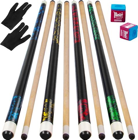 公式の LOTKEY Pool Stick, Pool Cue 58'' 21 oz Cue Sticks with Extra 2 Pool ...