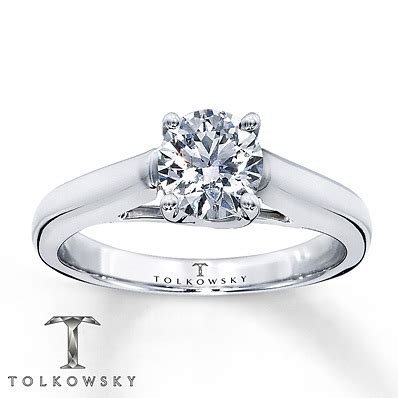 Kay Jewelers Diamond Solitaire Ring 1 ct Round-Cut 14K White Gold ...