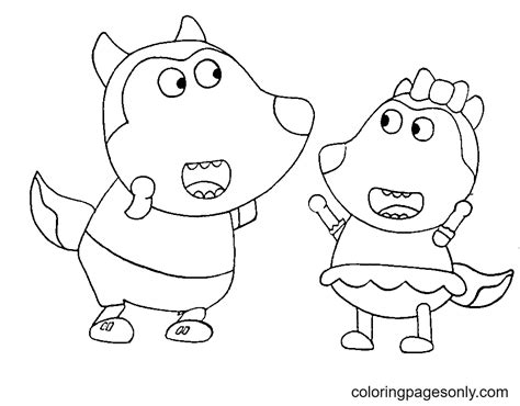 Wolfoo & Lucy Coloring Page - Free Printable Coloring Pages