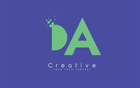 DA Letter Logo Design With Negative Space Concept. 4894865 Vector Art ...