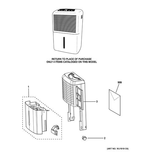 Assembly View for DEHUMIDIFIER | ADEL50LYL1