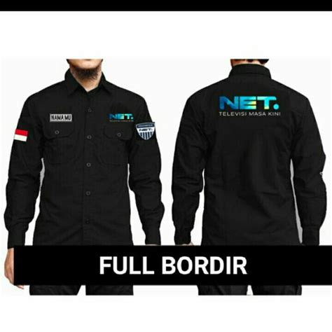 Jual KEMEJA NET TV KEMEJA SERAGAM NET TV FULL BORDIR - Biru Muda, XXXL ...