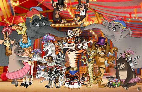 Madagascar circus group picture by jonbarks on DeviantArt