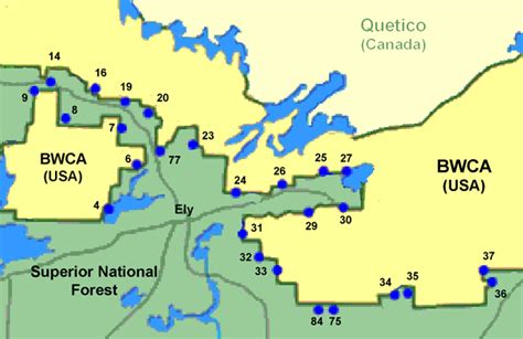 Boundary Waters Canoe Area Entry Points