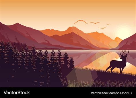 Sunset Mountains Landscape