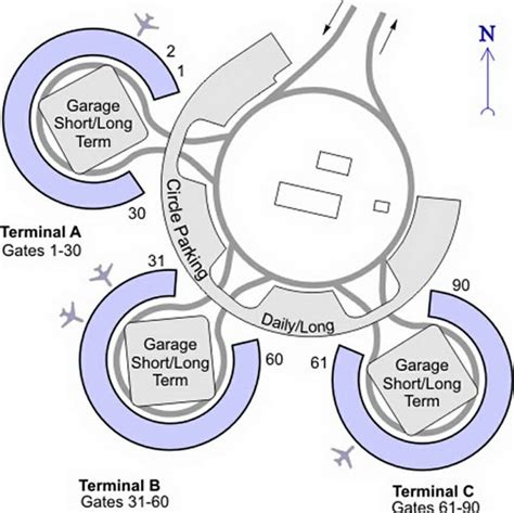 Mci Airport Terminal Map | Tourist Map Of English