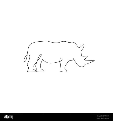 Rhino Outline Tattoo